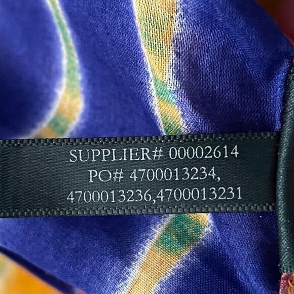 Lauren Ralph Lauren Womens Button Up Blouse Size XL Bold Colorful Artsy Boho - Picture 7 of 7